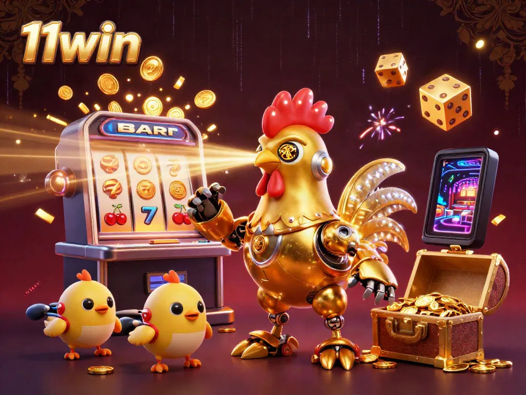 Experience thrilling moments with the 11win casino, featuring vibrant 3D characters amidst a jackpot explosion.